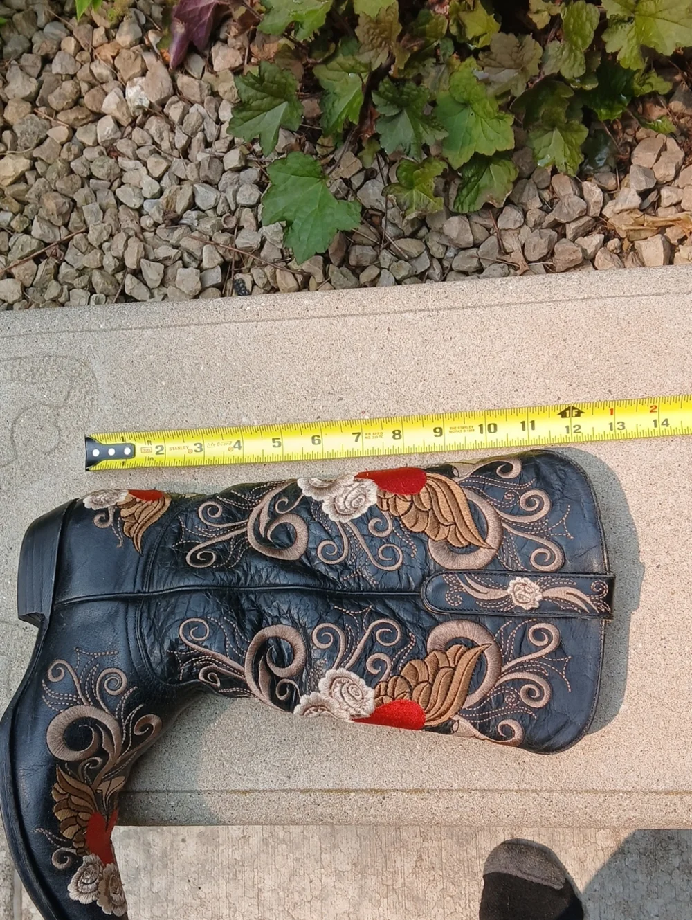 Old GRINGO GRACE BLACK EMBROIDERED BOOT SZ 9.5B - Picture 9 of 12